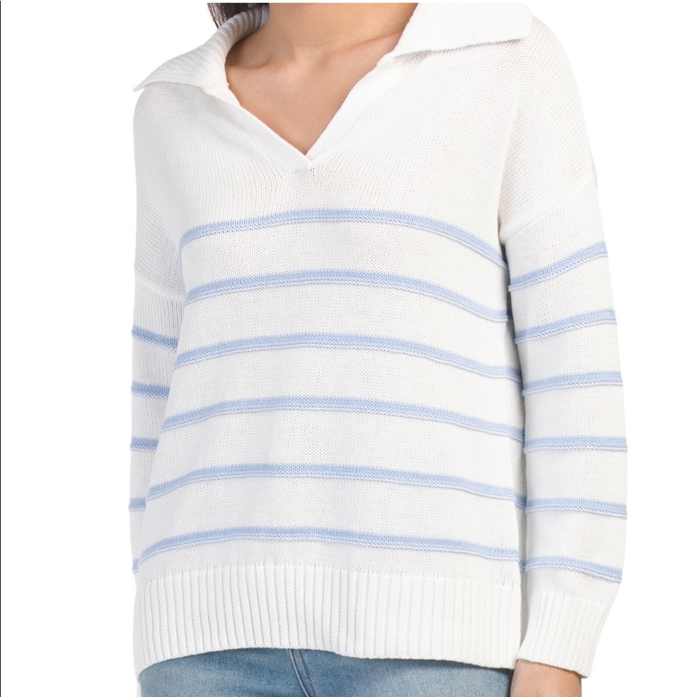 Old money French girl coastal grandmother granddaughter striped sweater